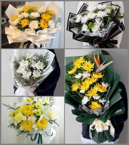 山东青岛平度市灰埠镇苇园王家村白事花束代送